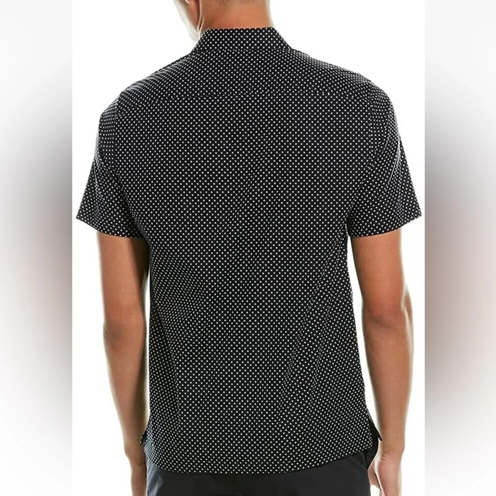 NWT Theory Irving Witan Slim Fit Short Sleeve Button Down Men’s Shirt Size Large - Picture 2 of 12